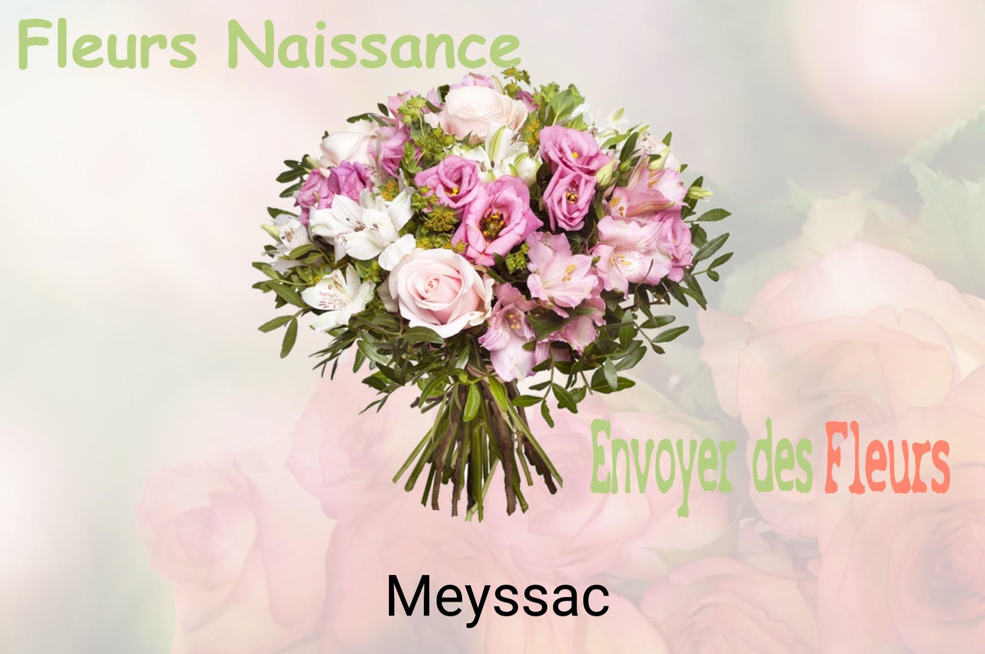 Bouquet de fleurs de naissance livré à Meyssac