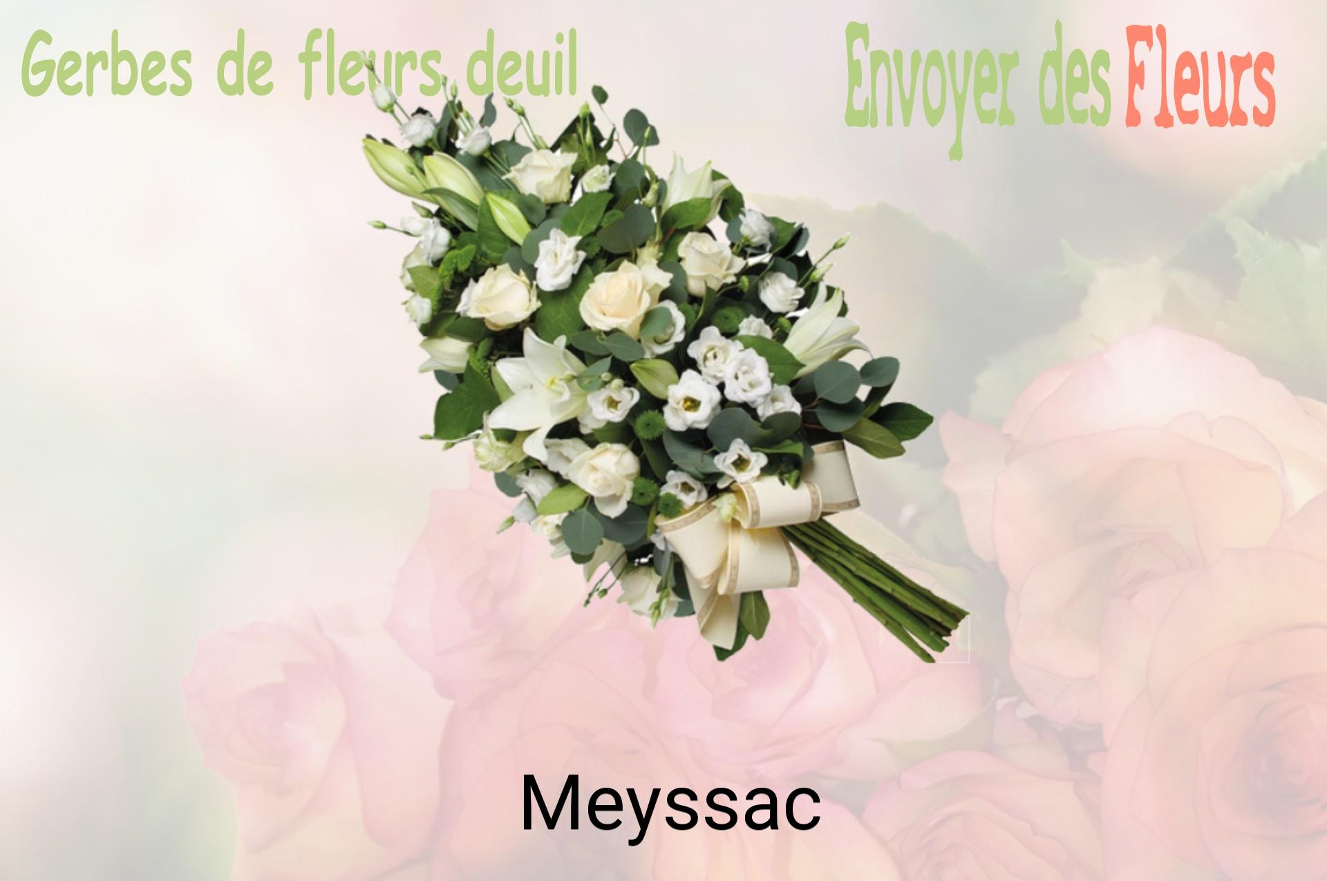 Gerbe de fleurs de deuil livrée à Meyssac